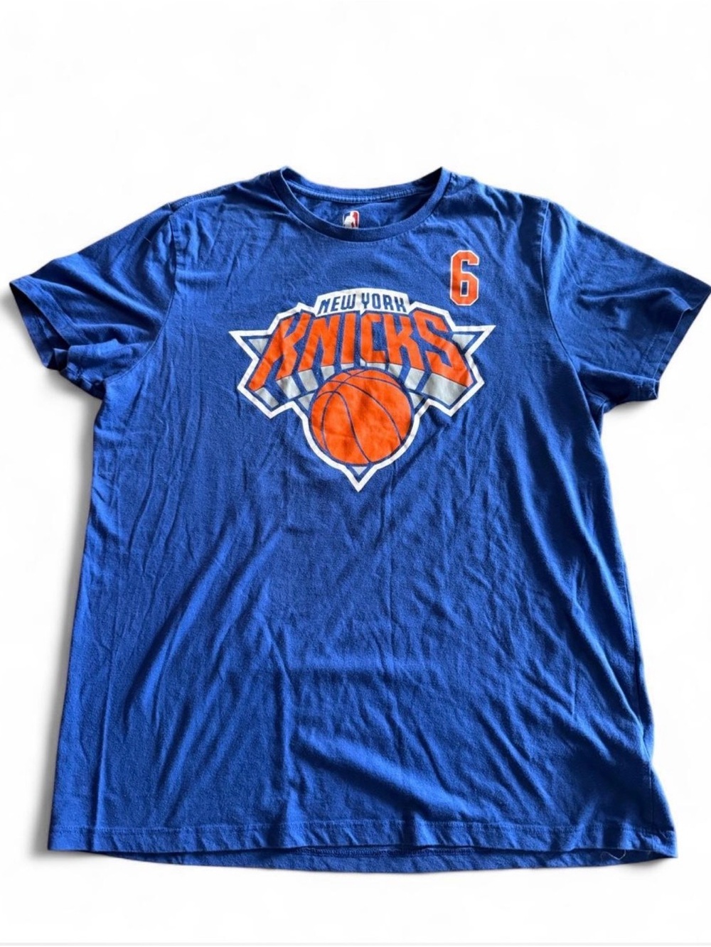 NBA New York Knicks Royal Blue T-Shirt with Orange Logo